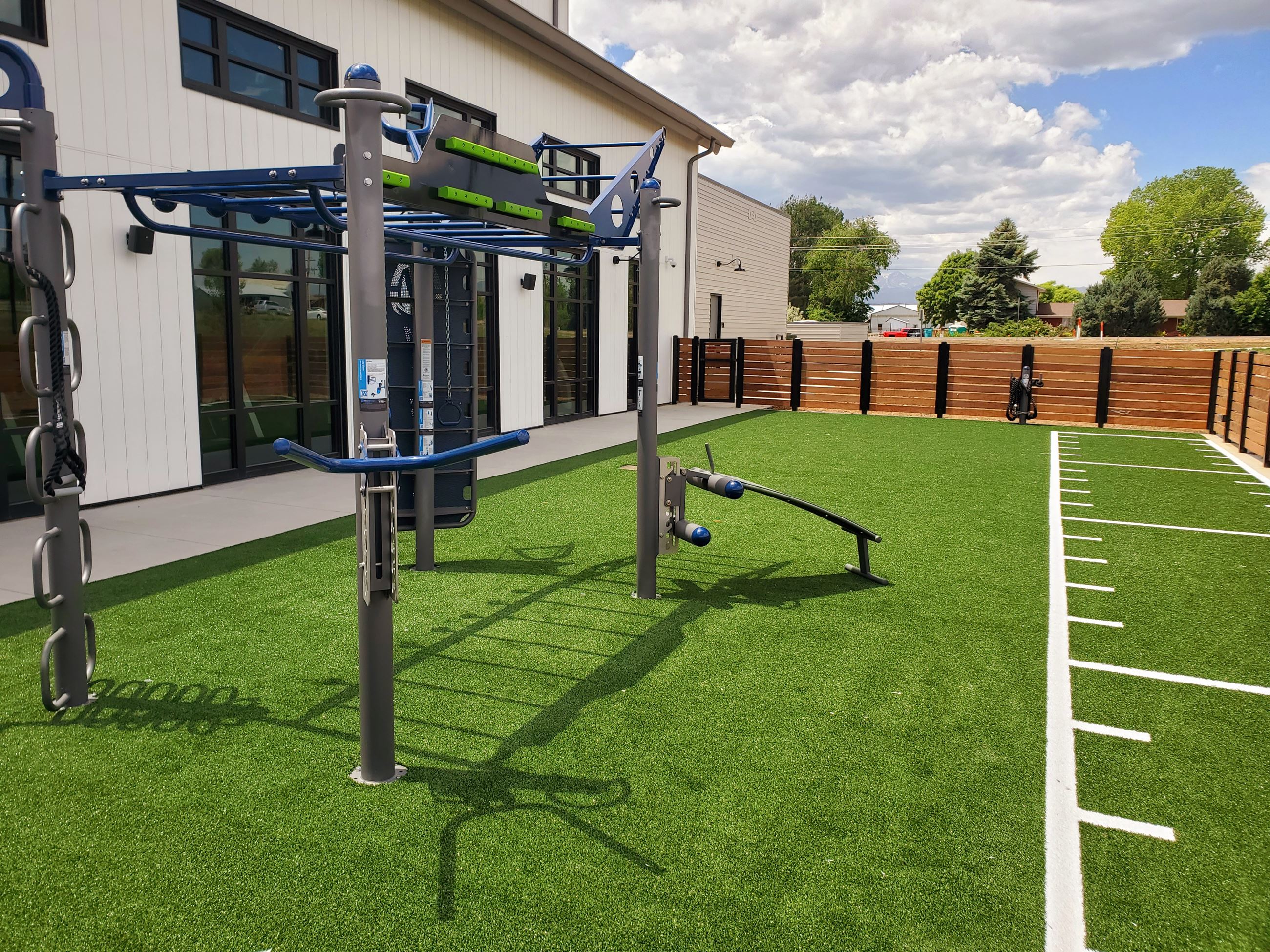 Outdoor Turf Fitness area