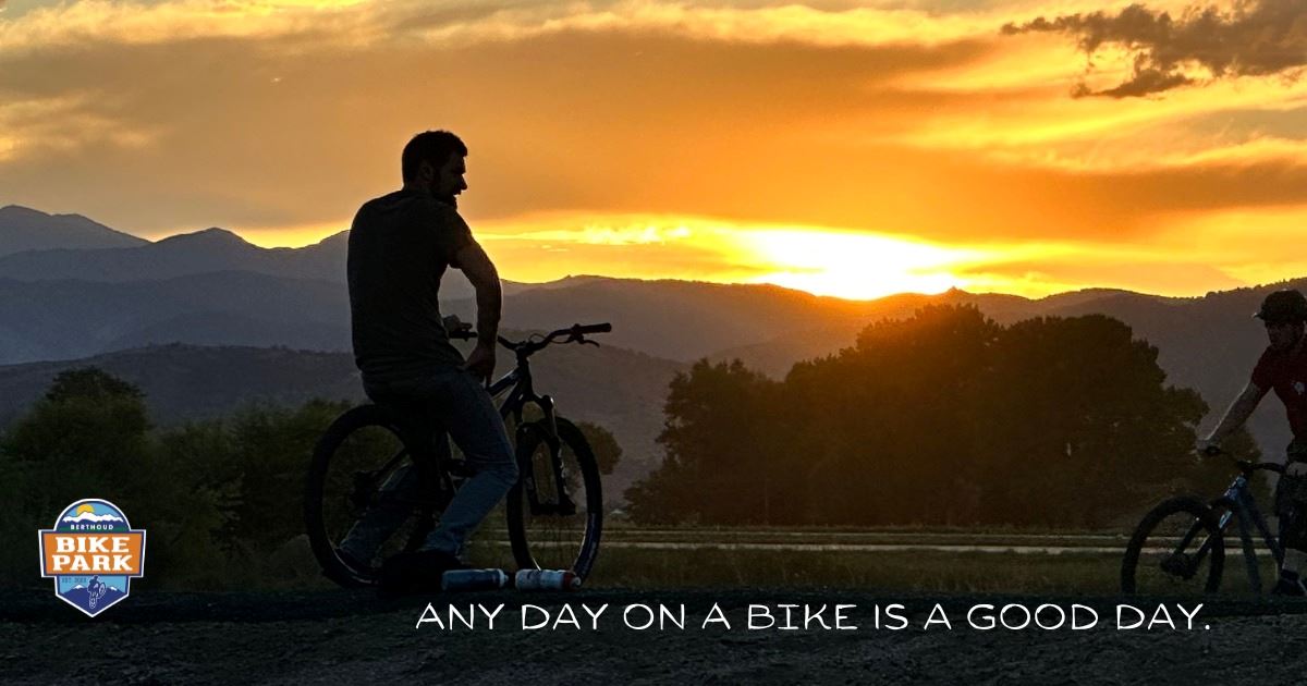 Berthoud Bike Park at sunset