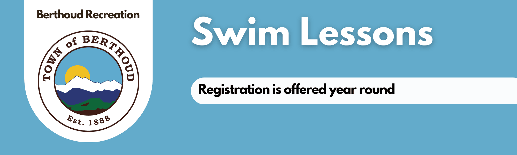 Swim Lessons registration is offered year round