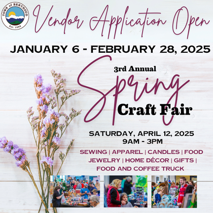 Spring Craft Fair Vendor Application 2025