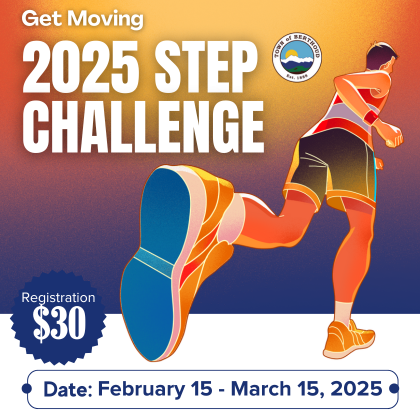 Step Challenge 2025. February 15 - March 15. $30 Registration.
