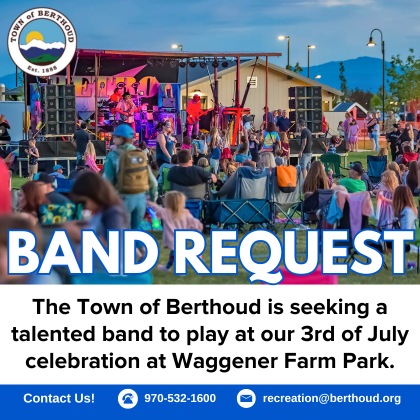 Band Application Form for 3rd of July celebration