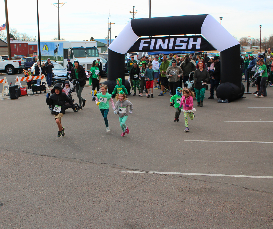 Photo of runners from the 2025 St. Patty’s Day Run