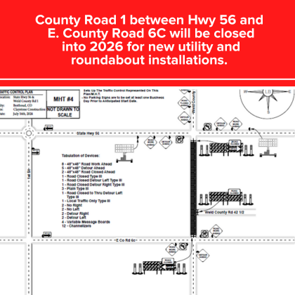 County Road 1 Closure notice
